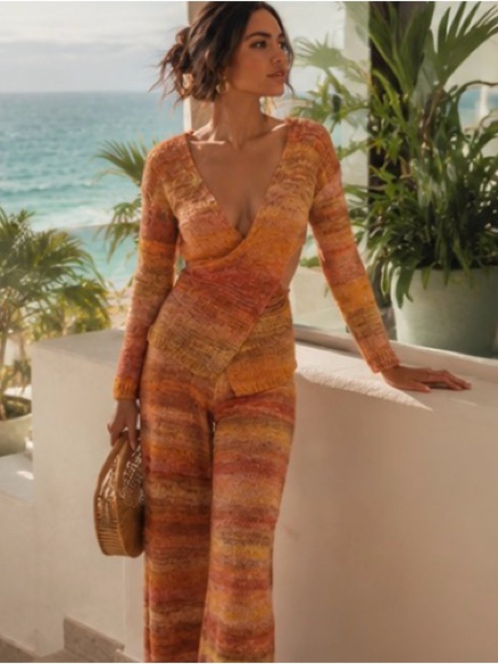 Cult Gaia Kora Knit Set Wide Leg Resort Matching Set S - Picture 3 of 15